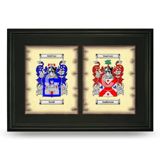 Double Coat of Arms Framed - Black