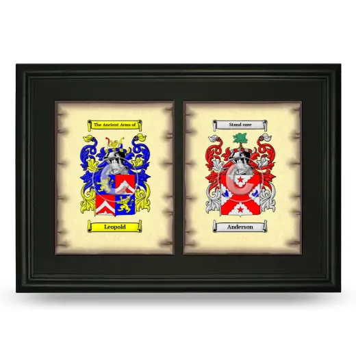 Double Coat of Arms Framed - Black