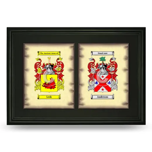 Double Coat of Arms Framed - Black
