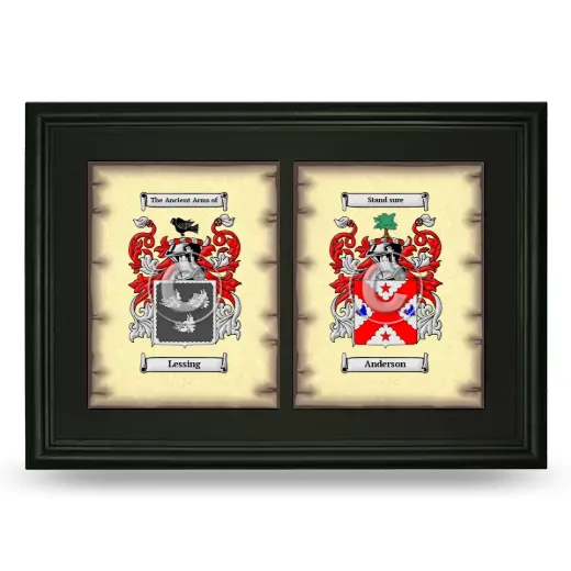 Double Coat of Arms Framed - Black