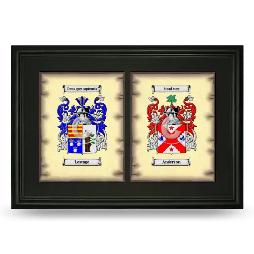 Double Coat of Arms Framed - Black