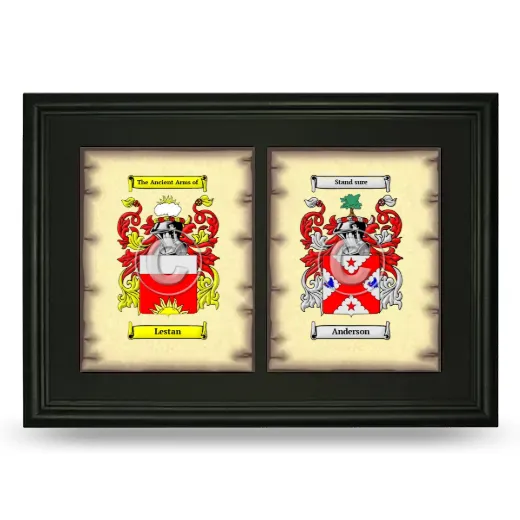 Double Coat of Arms Framed - Black