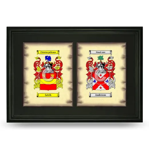 Double Coat of Arms Framed - Black