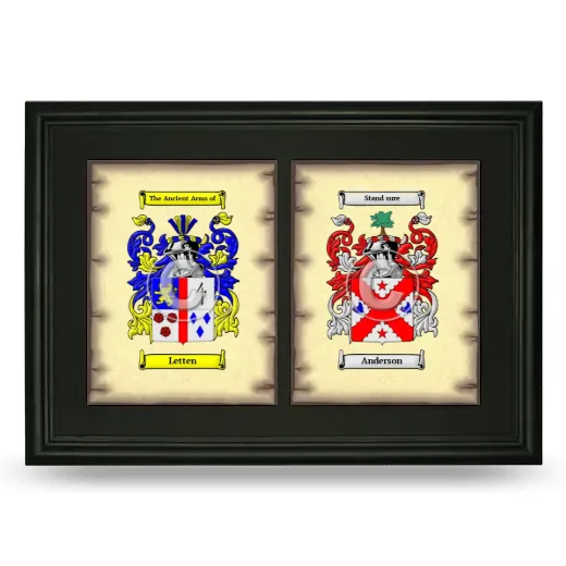 Double Coat of Arms Framed - Black