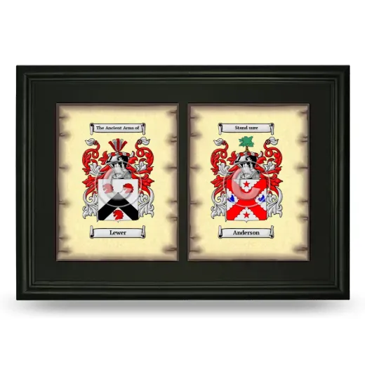 Double Coat of Arms Framed - Black