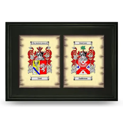 Double Coat of Arms Framed - Black