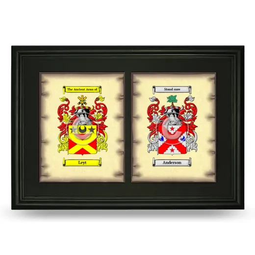 Double Coat of Arms Framed - Black