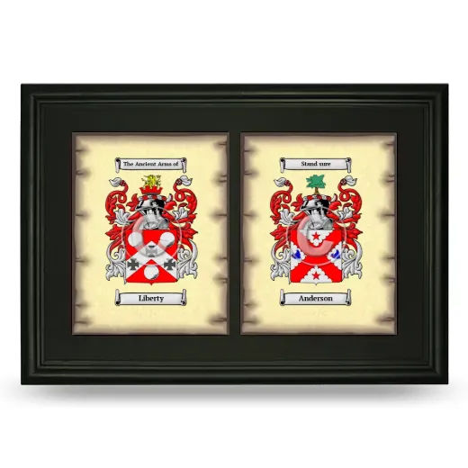 Double Coat of Arms Framed - Black