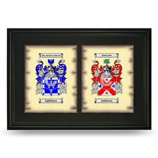 Double Coat of Arms Framed - Black
