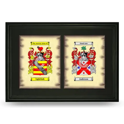 Double Coat of Arms Framed - Black