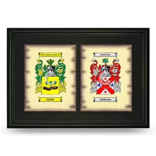 Double Coat of Arms Framed - Black