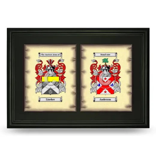 Double Coat of Arms Framed - Black