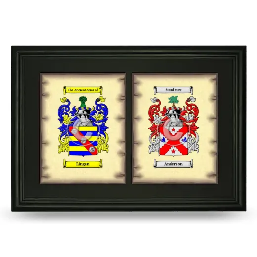 Double Coat of Arms Framed - Black