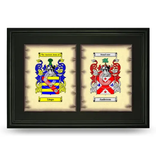 Double Coat of Arms Framed - Black