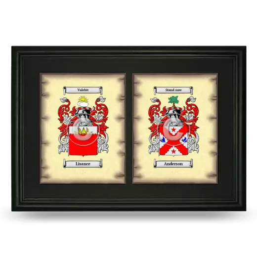 Double Coat of Arms Framed - Black
