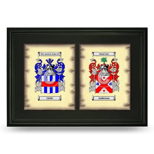Double Coat of Arms Framed - Black