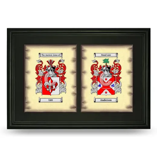Double Coat of Arms Framed - Black
