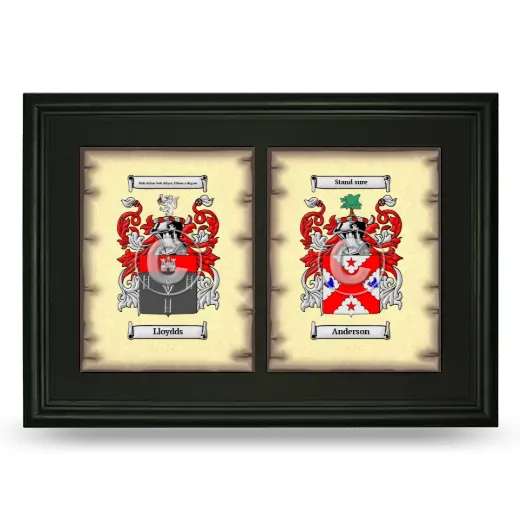 Double Coat of Arms Framed - Black