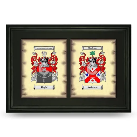 Double Coat of Arms Framed - Black