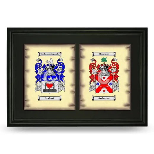 Double Coat of Arms Framed - Black