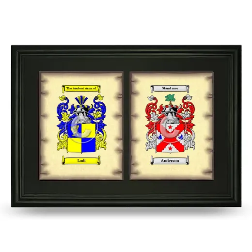 Double Coat of Arms Framed - Black