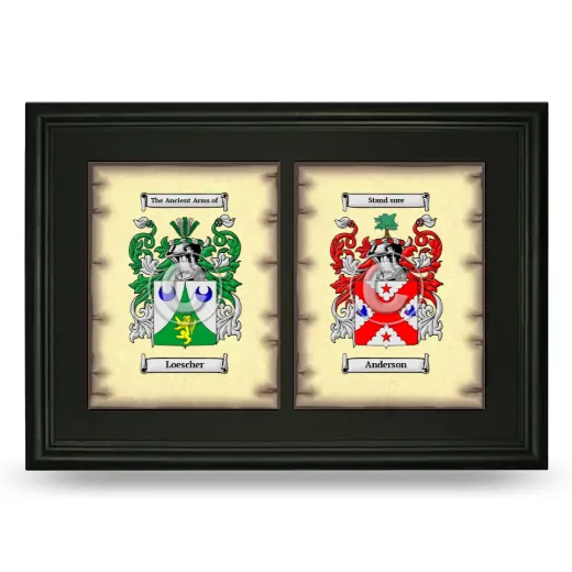 Double Coat of Arms Framed - Black
