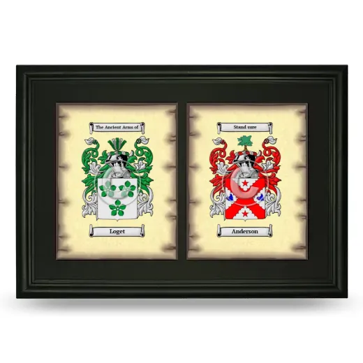 Double Coat of Arms Framed - Black