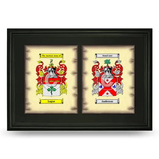 Double Coat of Arms Framed - Black