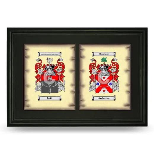 Double Coat of Arms Framed - Black