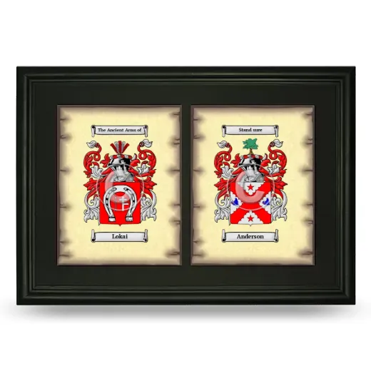 Double Coat of Arms Framed - Black