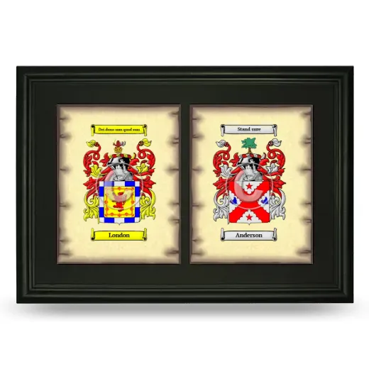 Double Coat of Arms Framed - Black