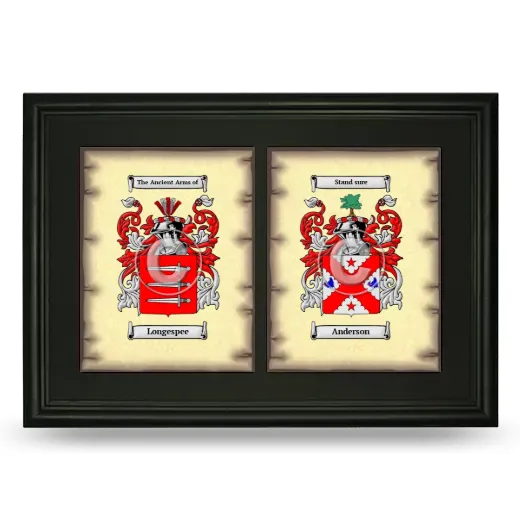 Double Coat of Arms Framed - Black