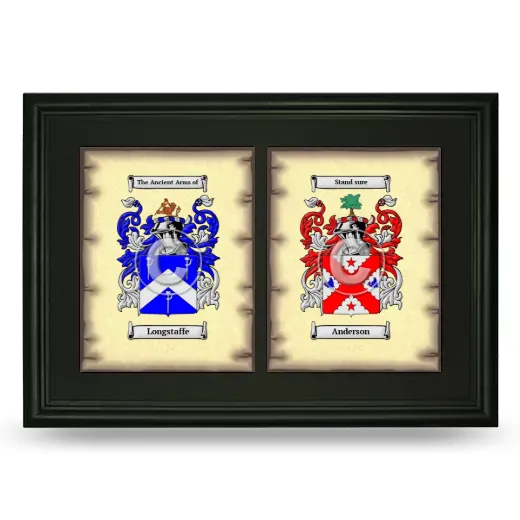Double Coat of Arms Framed - Black
