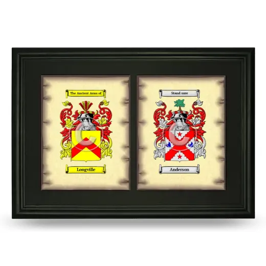 Double Coat of Arms Framed - Black