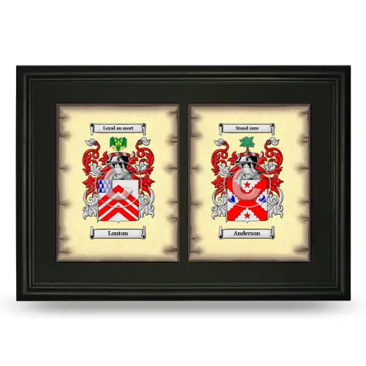 Double Coat of Arms Framed - Black