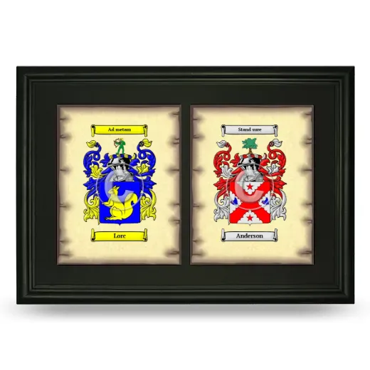 Double Coat of Arms Framed - Black