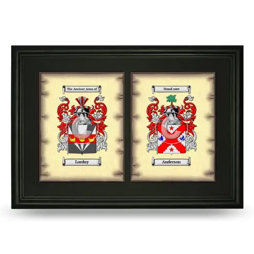 Double Coat of Arms Framed - Black