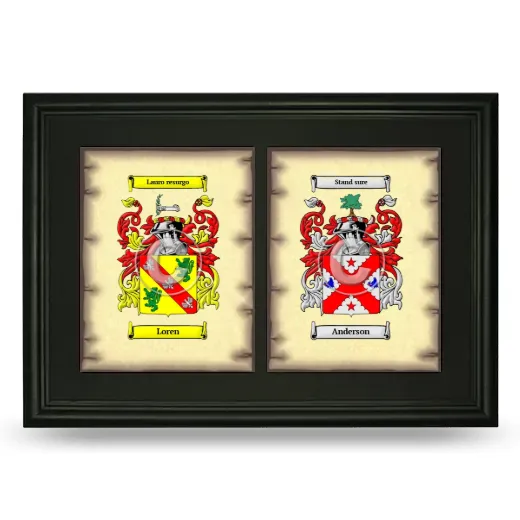 Double Coat of Arms Framed - Black