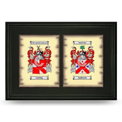 Double Coat of Arms Framed - Black