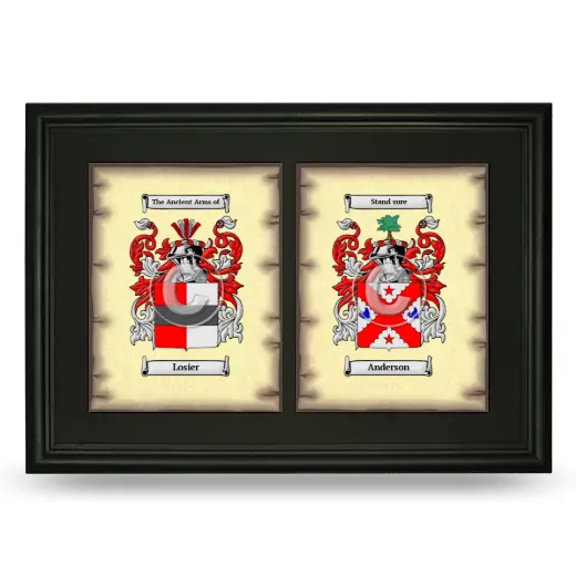 Double Coat of Arms Framed - Black