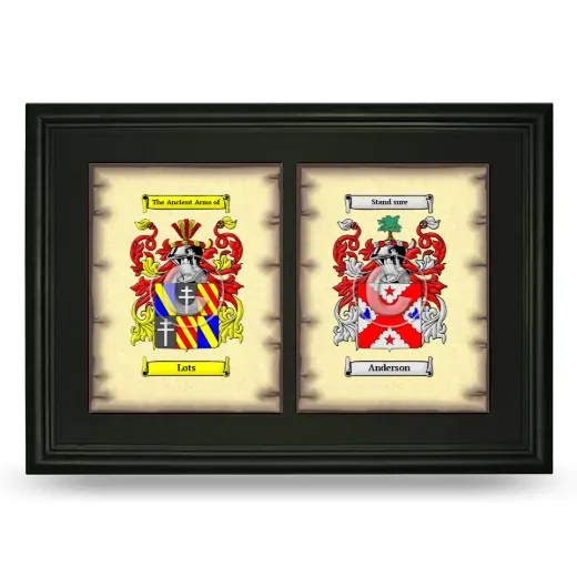 Double Coat of Arms Framed - Black