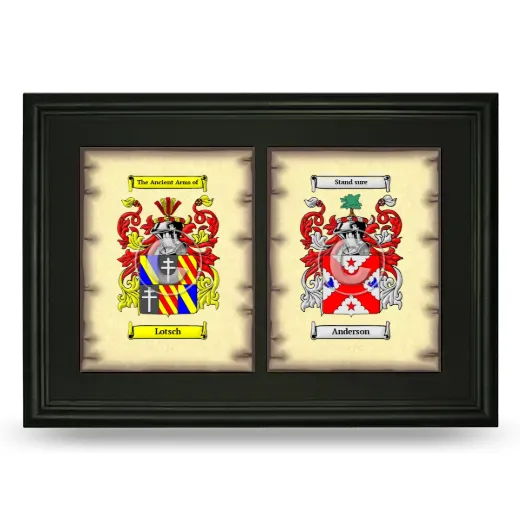 Double Coat of Arms Framed - Black