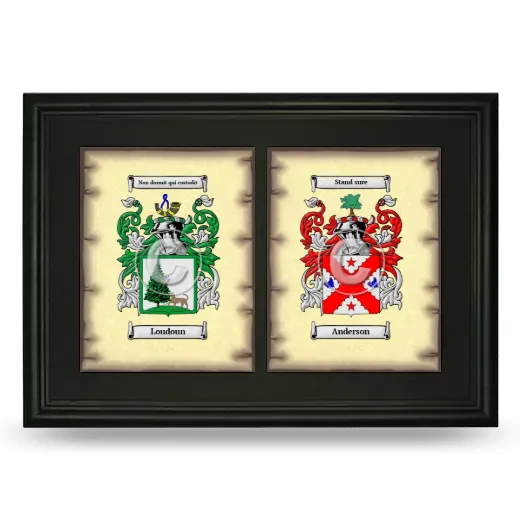 Double Coat of Arms Framed - Black