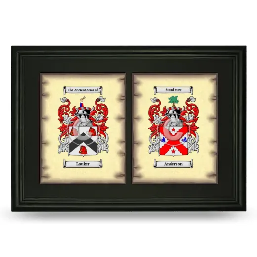Double Coat of Arms Framed - Black