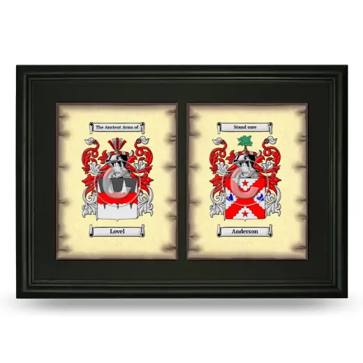 Double Coat of Arms Framed - Black