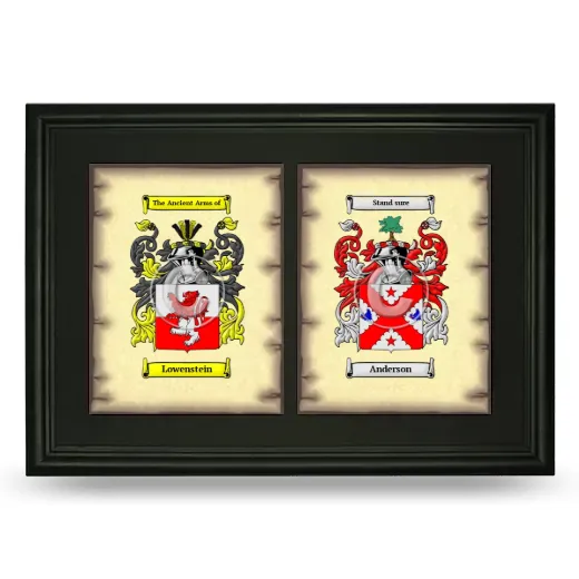 Double Coat of Arms Framed - Black