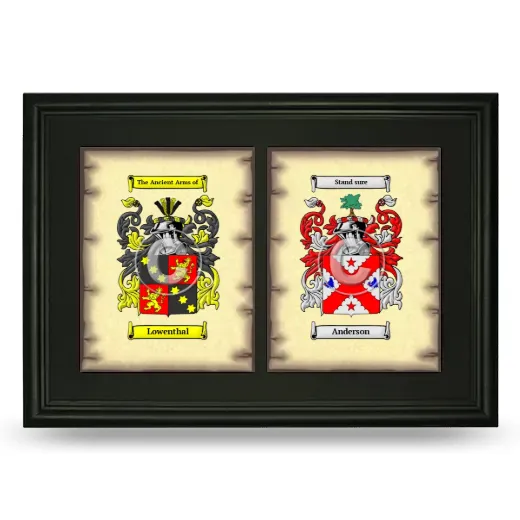Double Coat of Arms Framed - Black