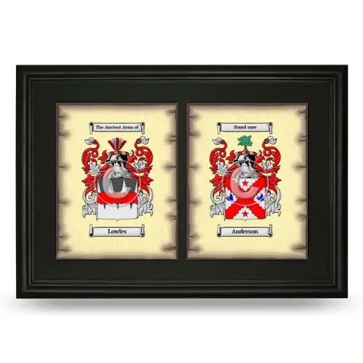 Double Coat of Arms Framed - Black