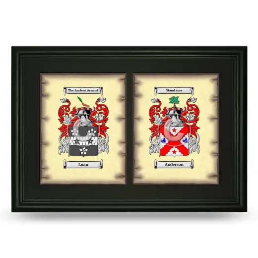 Double Coat of Arms Framed - Black