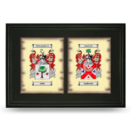 Double Coat of Arms Framed - Black